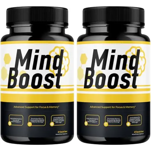 MindBoost natural brain support supplement for focus, memory, and mental clarity
